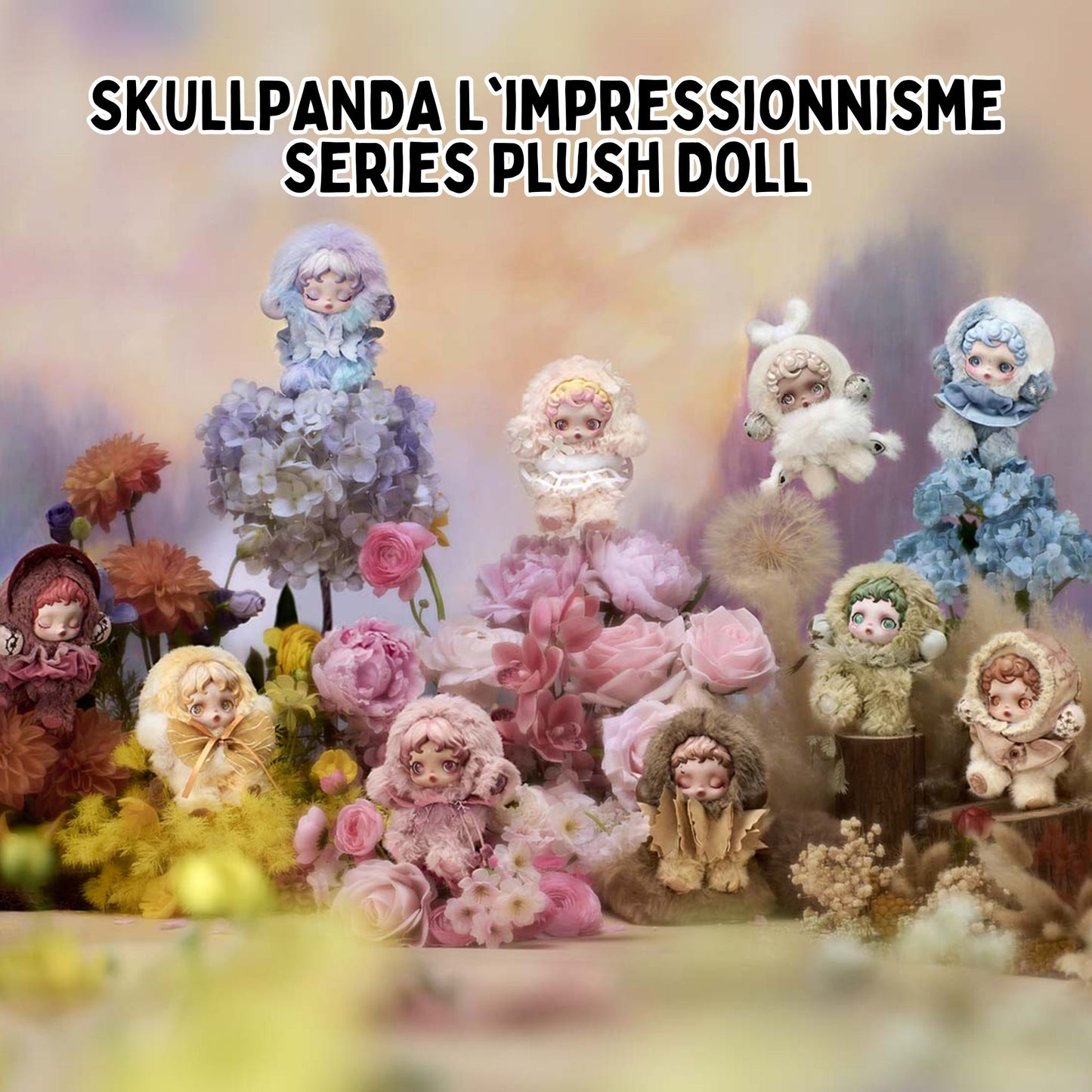 POP MART SKULLPANDA L’impressionnisme Series Plush Doll Keychain