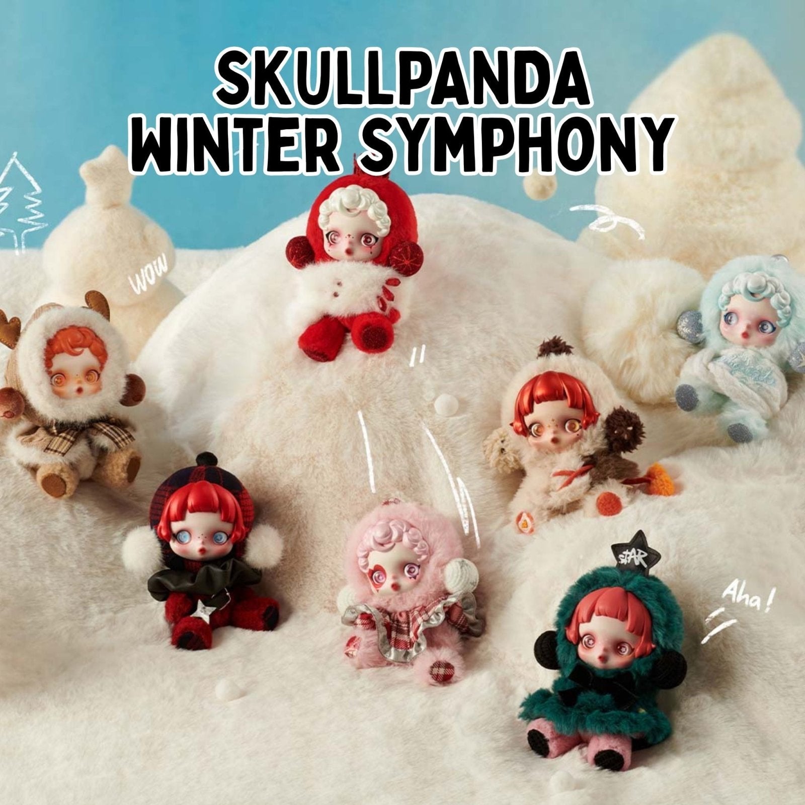 アクリルスタンド Popmart skullpanda Labubu POPMART SKULLPANDA The Best Season Series Christmas Crystal