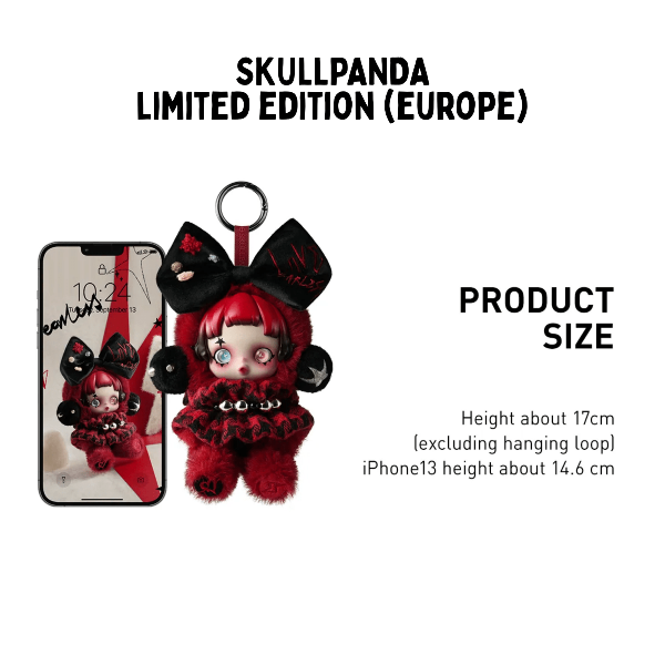 その他 SKULLPANDA 6kHz Europe Limited Edition Skullpanda Limited Edition Plush Doll - Pop Mart Collectible